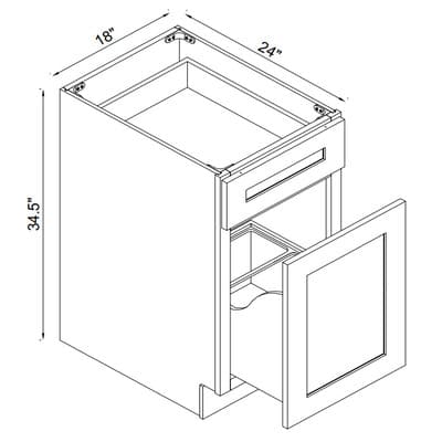 Contemporary Dove White - B18-Trash