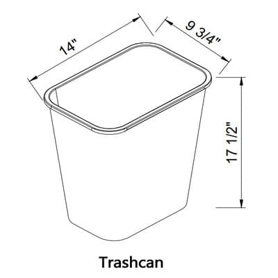 Contemporary Dove White - Trashcan