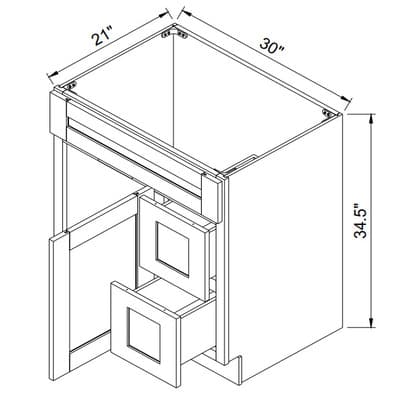 Contemporary Dove White - VSD30R